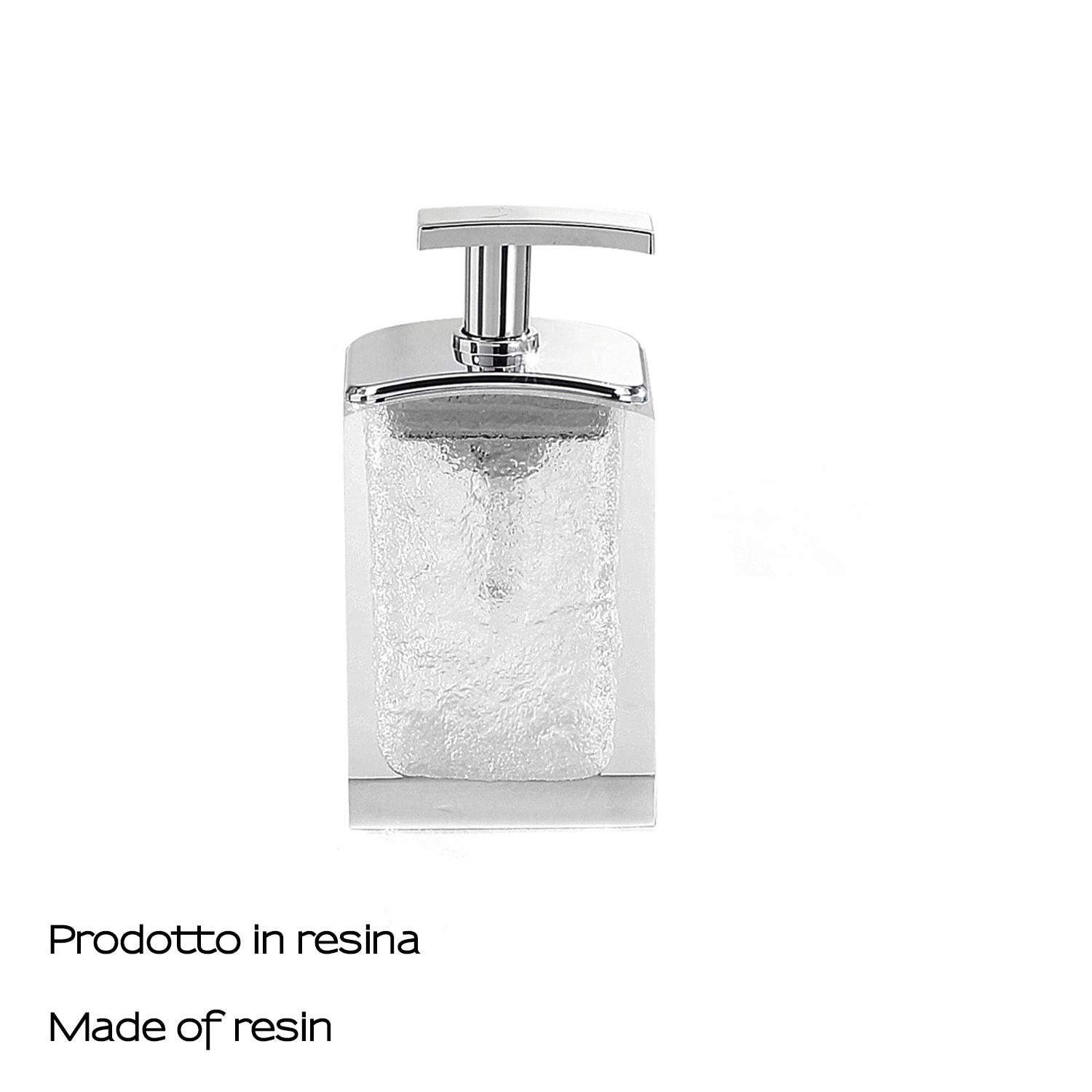 Dosasapone con erogatore in plastica cromata Gedy serie Antares - Bianco