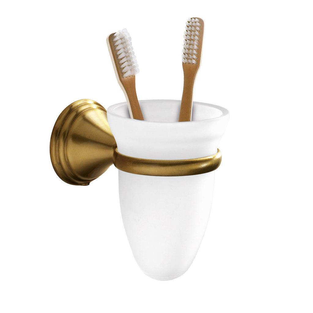 Portaspazzolini a parete di Gedy serie Romance - Bronzo