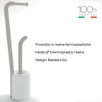 Piantana portarotolo e scopino Wc di Gedy serie Wendy - Bianco/Tortora chiaro