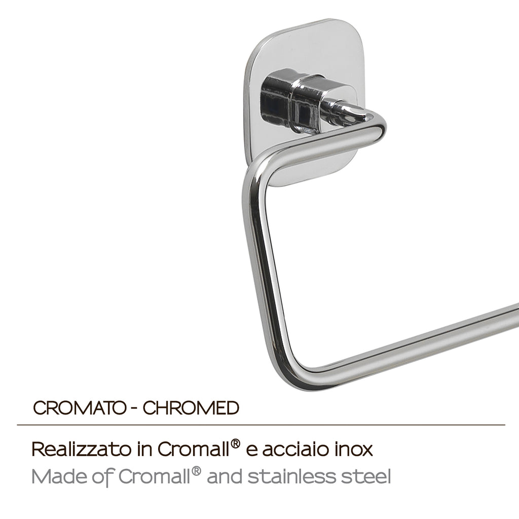 Porta carta igienica in acciaio inox e cromall Teide di Gedy - Cromato