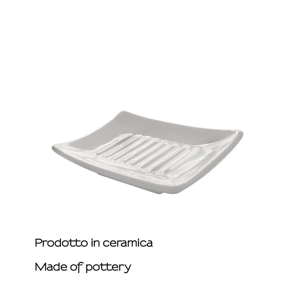 Portasapone in ceramica Gedy serie Verbena - Bianco