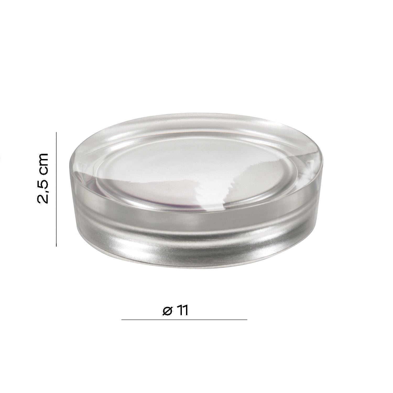 Portasapone da appoggio Gedy serie Vega - Argento