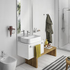 Portaspazzolini in acciaio inox e cromall Teide di Gedy - Cromato