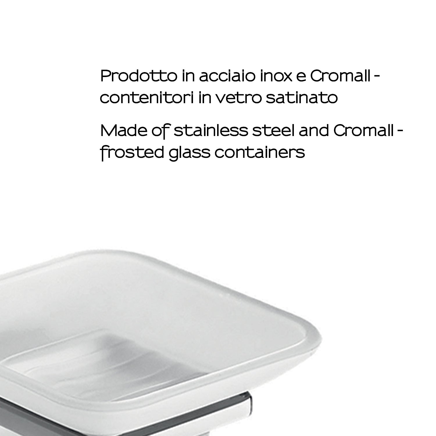 Portasapone in Acciaio Inox di Gedy serie Kansas - Cromato