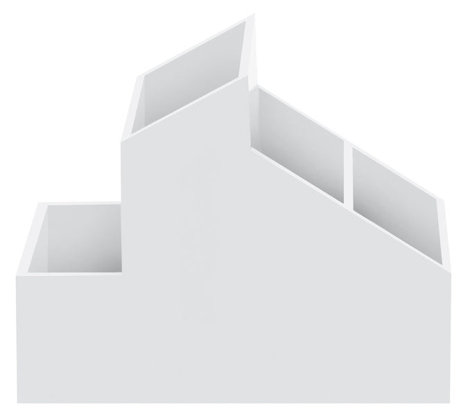 Contenitore 4 vani portaoggetti singoli abs modello Skyline di colore bianco