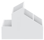 Contenitore 4 vani portaoggetti singoli abs modello Skyline di colore bianco