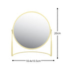 Specchio ingranditore da tavolo su base in acciaio modello Akira colore giallo opaco