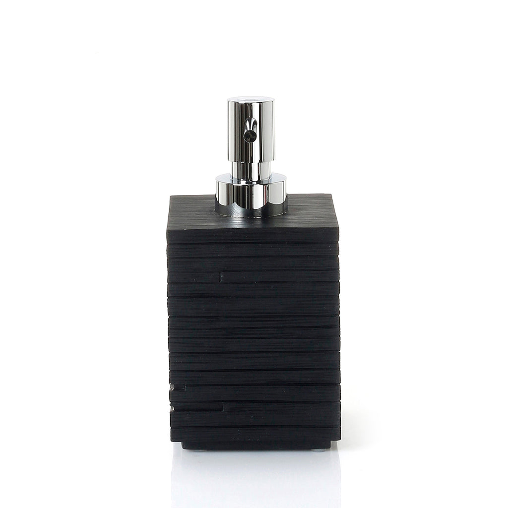 Dosasapone da appoggio con erogatore in plastica Gedy serie Quadrotto - Nero