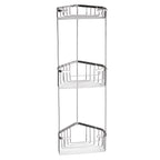Portaoggetti doccia angolare a 3 ripiani modello Augustus di Gedy - Cromato