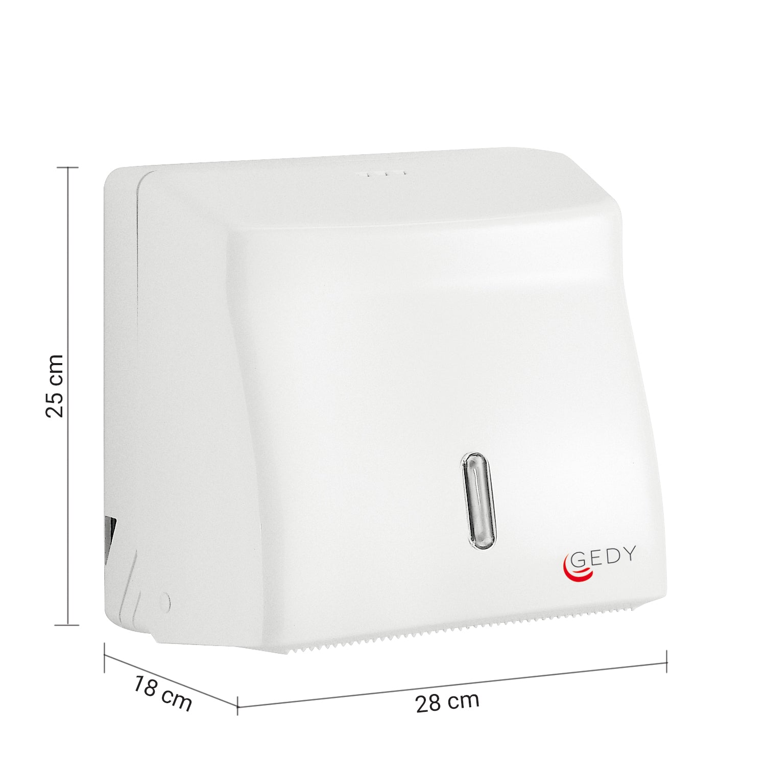 Distributore di salviette di carta max 300 fogli o a rotolo di Gedy - Bianco