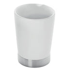 Portaspazzolini in ceramica e Acciaio Inox Gedy serie Petunia - Bianco