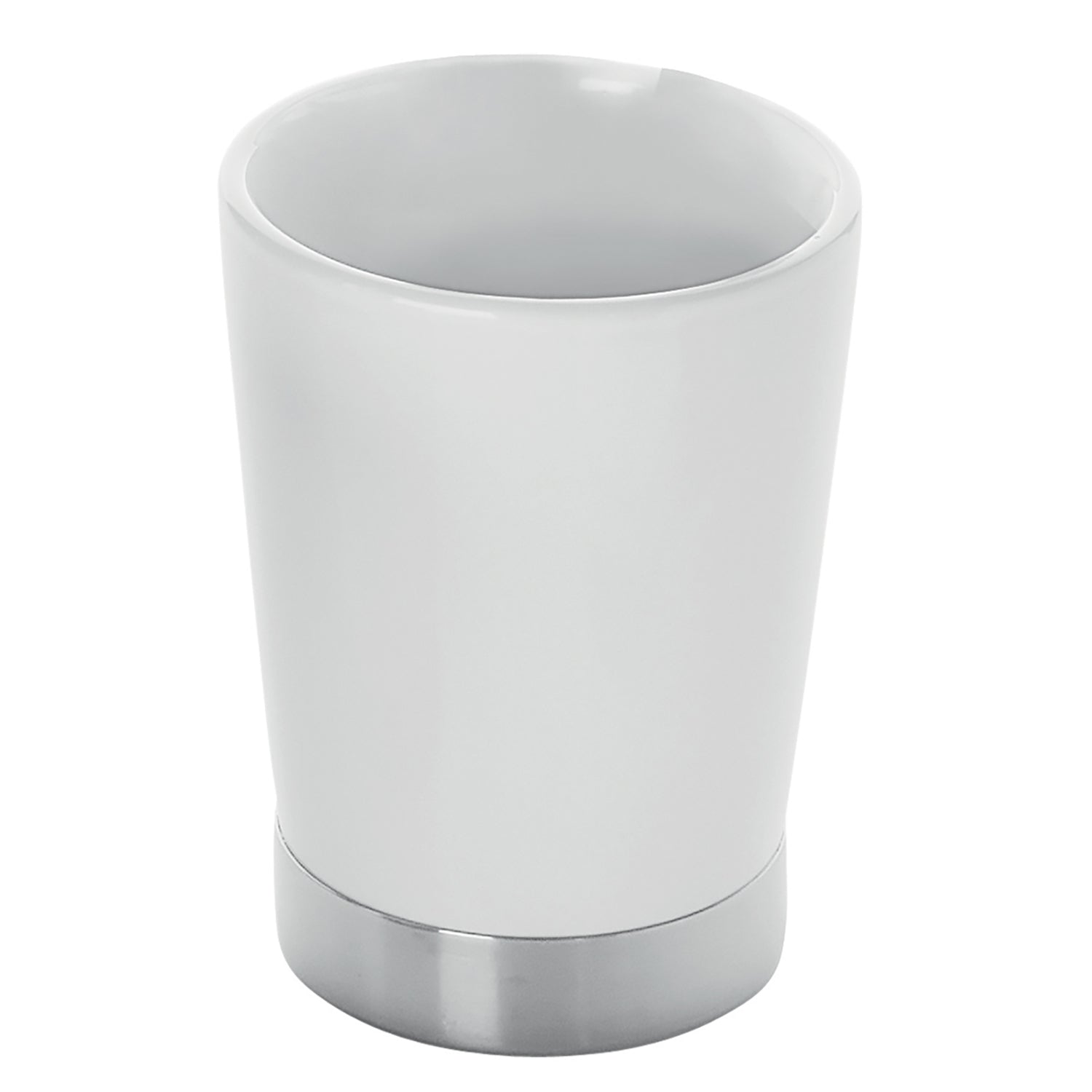 Portaspazzolini in ceramica e Acciaio Inox Gedy serie Petunia - Bianco