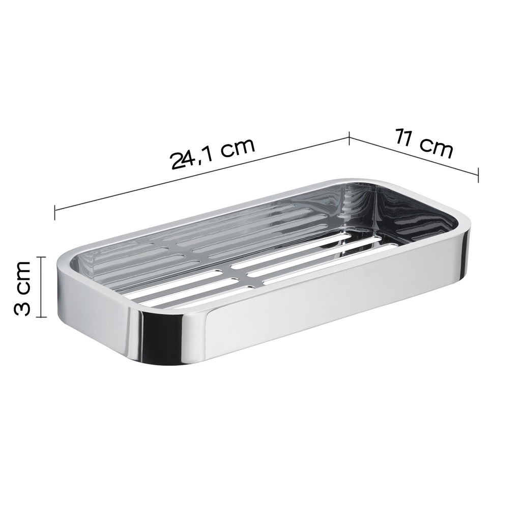 Portaoggetti doccia Rettangolare Outline in Acciaio Inox AISI 304 di Gedy - Cromato