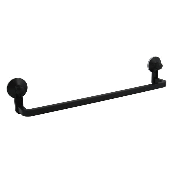 Porta asciugamani a parete con ventose in PVC - Nero Opaco