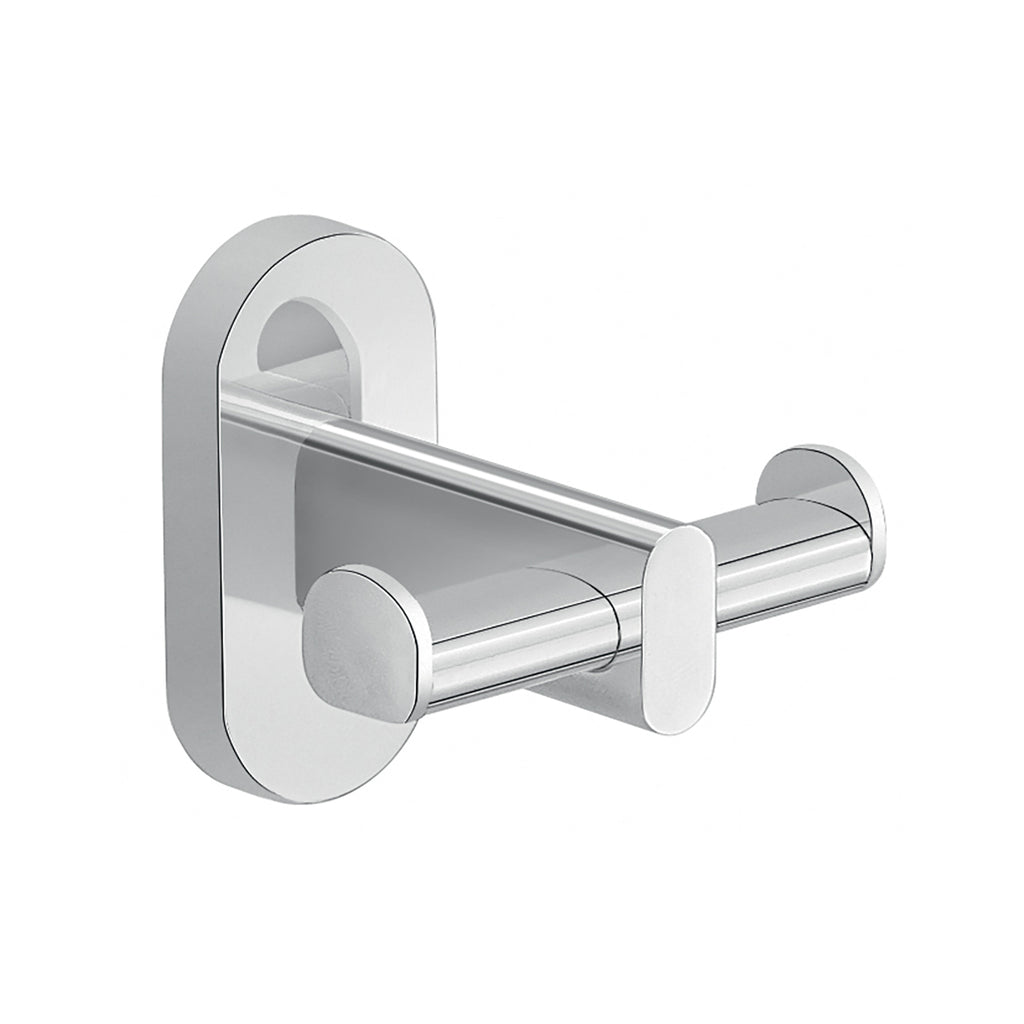 Appendiabiti doppio in Acciaio Inox Gedy serie Febo - Cromato