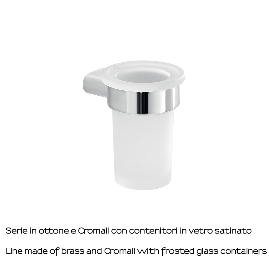 Portaspazzolini a parete Gedy serie Azzorre - Cromato