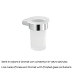 Portaspazzolini a parete Gedy serie Azzorre - Cromato