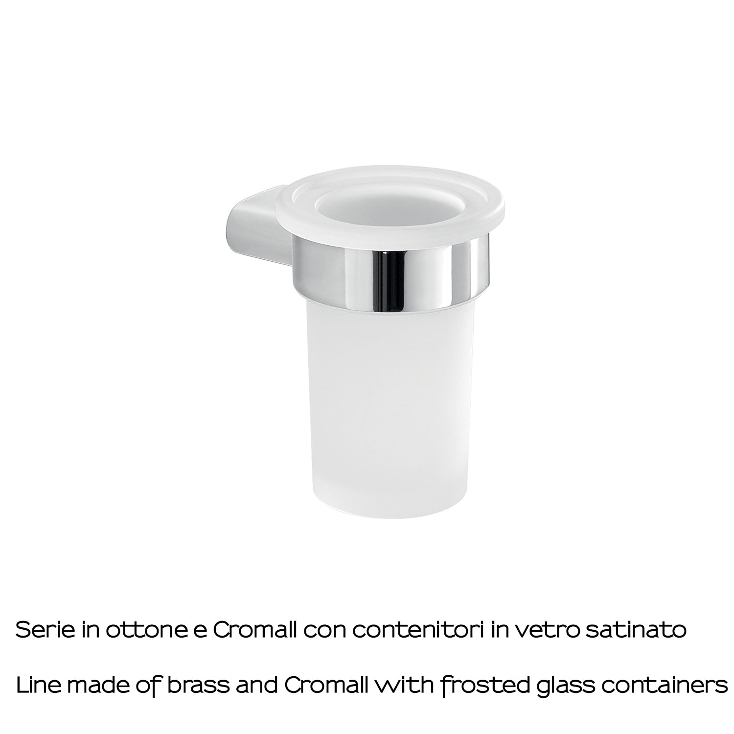 Portaspazzolini a parete Gedy serie Azzorre - Cromato