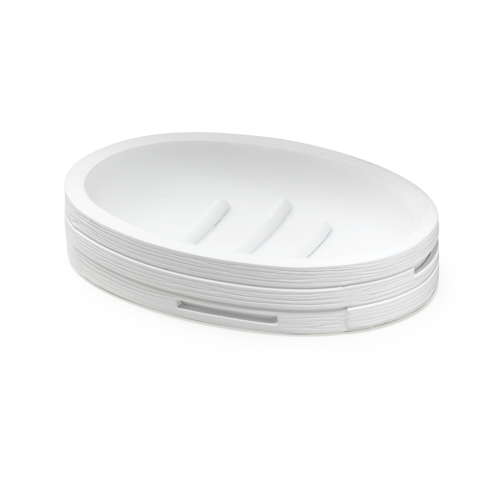 Portasapone in resina Gedy serie Helen - Bianco