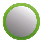 Specchio da bagno ingranditore rotondo con ventosa colore verde