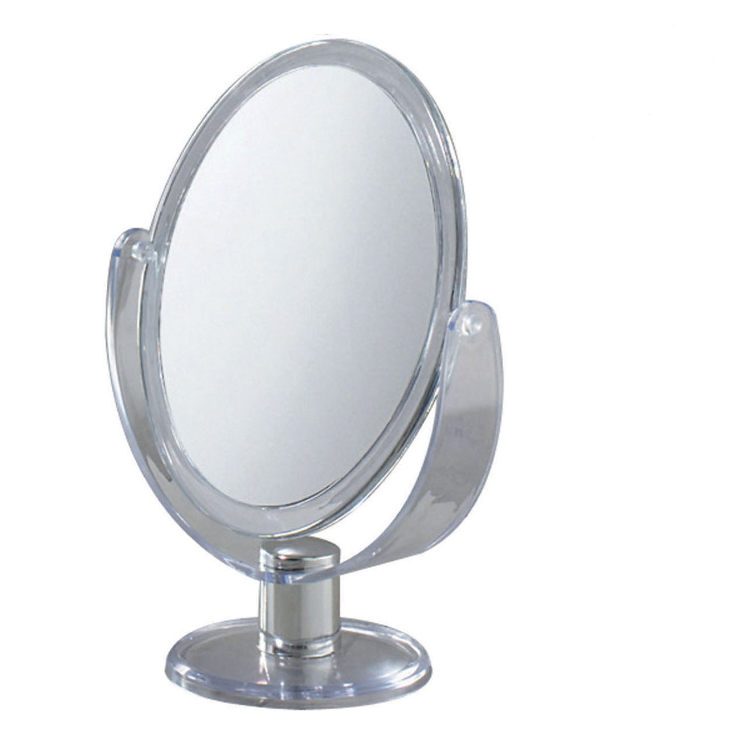 Specchio ovale ingranditore bifacciale di Gedy - Trasparente