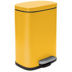 Pattumiera a pedale modello Akira in acciaio capienza 5 Litri colore giallo opaco