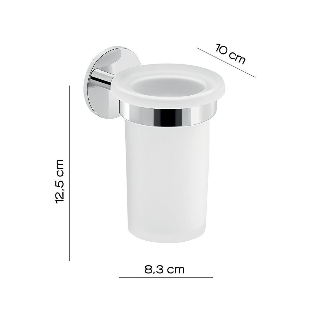 Portaspazzolini a muro Gedy serie Gea - Cromato