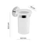 Portaspazzolini a muro Gedy serie Gea - Cromato
