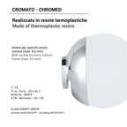 Lampada led tonda per specchio di Gedy modello Delos - Cromato