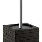 Scopino da appoggio con ciuffo in setole Gedy serie Quadrotto - Nero