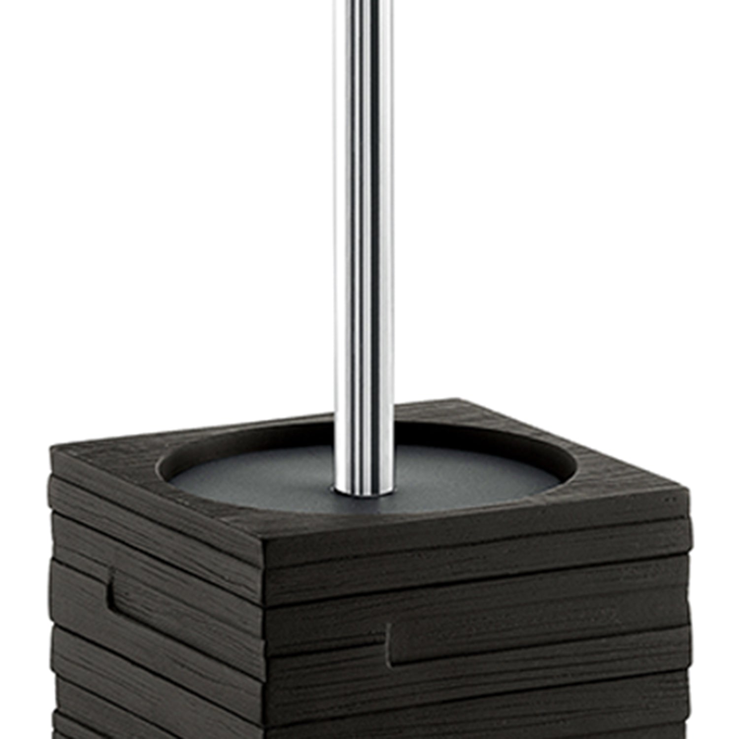 Scopino da appoggio con ciuffo in setole Gedy serie Quadrotto - Nero