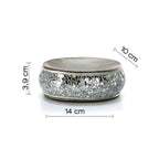 Portasapone in ceramica e vetro Gedy serie Myosotis - Argento