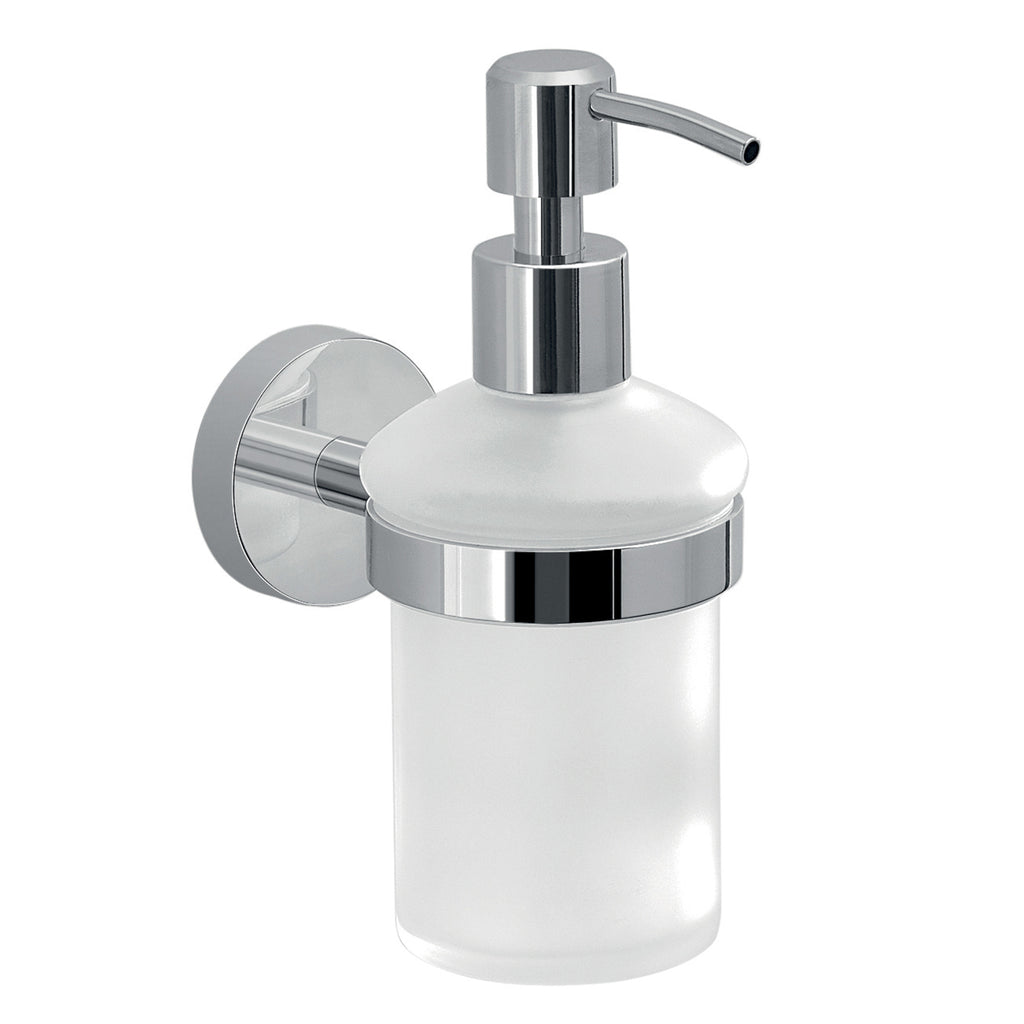 Dosasapone a muro in Acciaio Inox con erogatore in acciaio cromato Eros di Gedy - Cromato