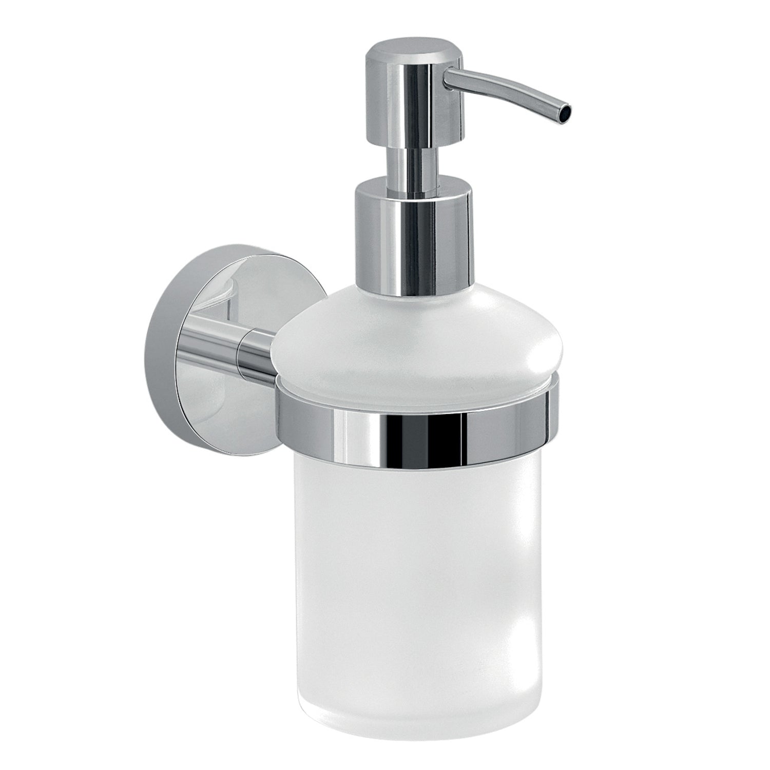 Dosasapone a muro in Acciaio Inox con erogatore in acciaio cromato Eros di Gedy - Cromato