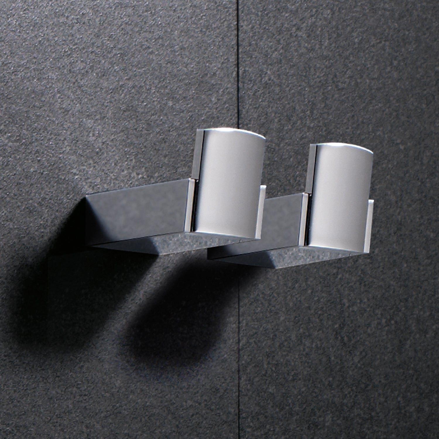 Appendiabiti 2 pezzi a parete Kent di Gedy - Cromato