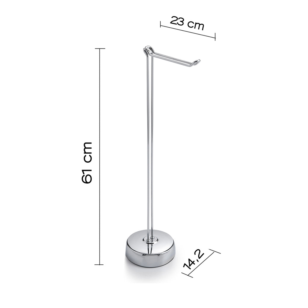 Piantana con portarotolo di riserva modello MinÃ¹ di Gedy - Cromato