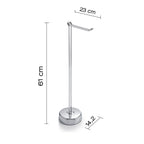 Piantana con portarotolo di riserva modello MinÃ¹ di Gedy - Cromato