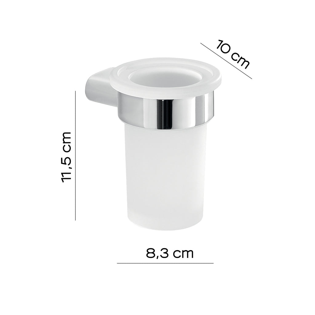 Portaspazzolini a parete Gedy serie Azzorre - Cromato