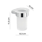 Portaspazzolini a parete Gedy serie Azzorre - Cromato