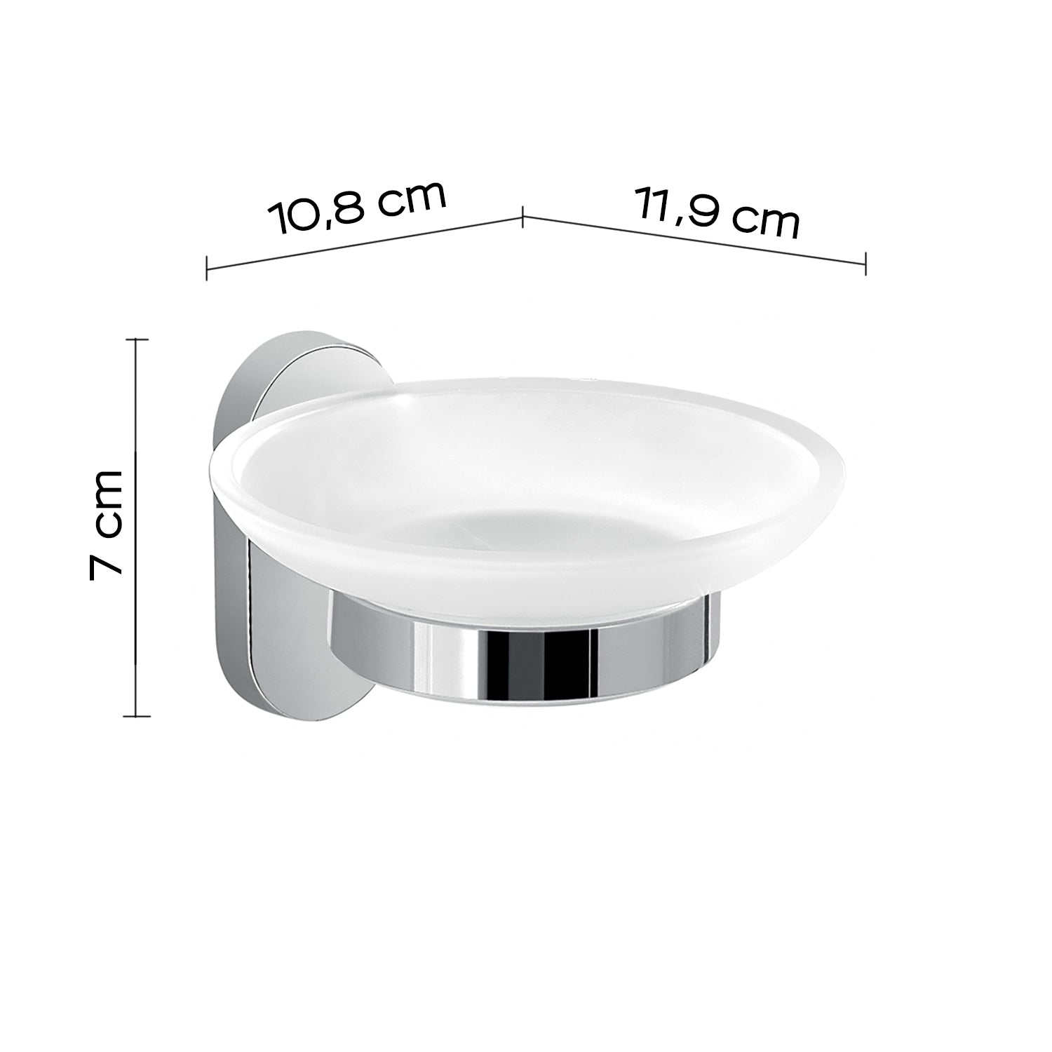 Portasapone in Acciaio Inox Gedy serie Febo - Cromato