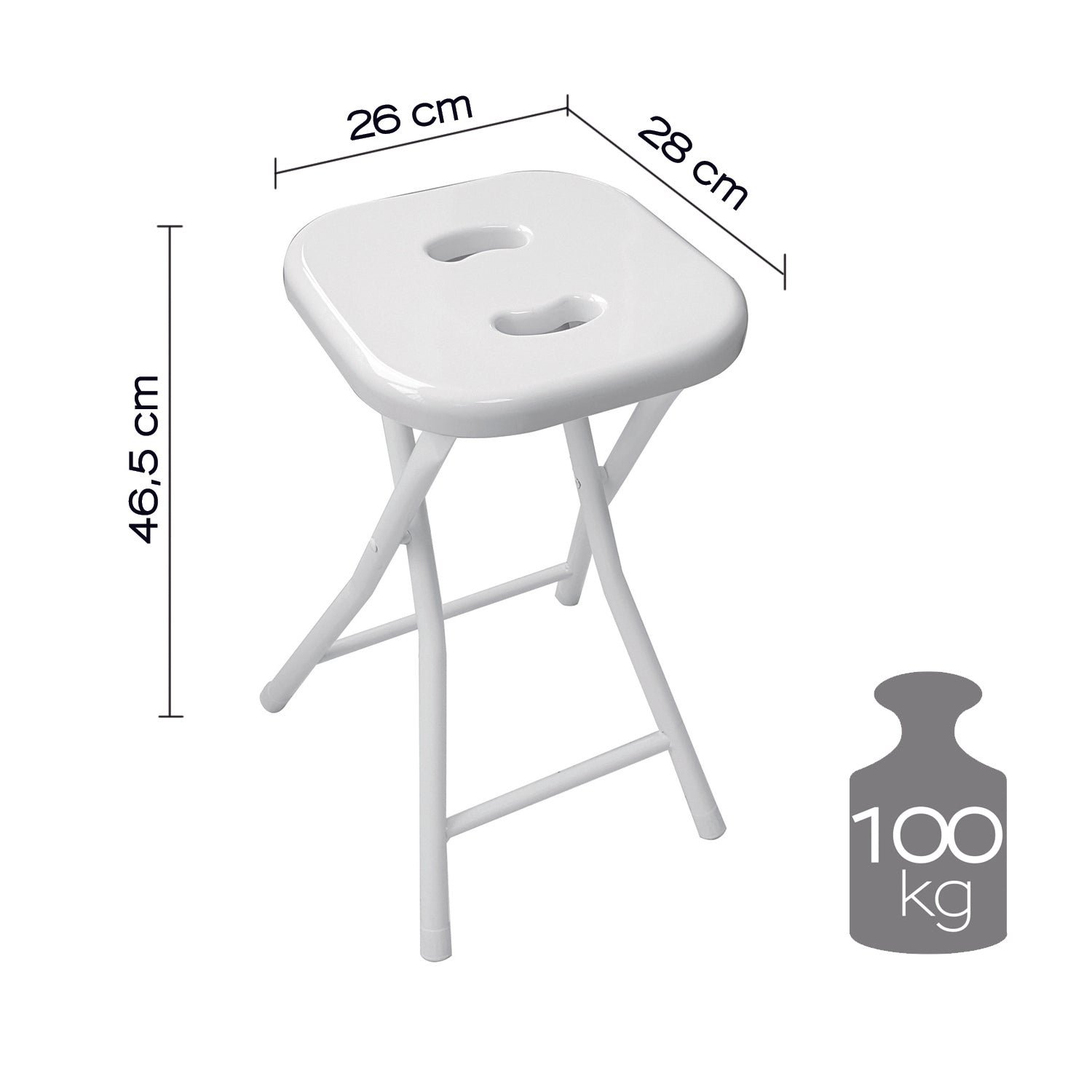 Sgabello richiudibile Gedy - Bianco