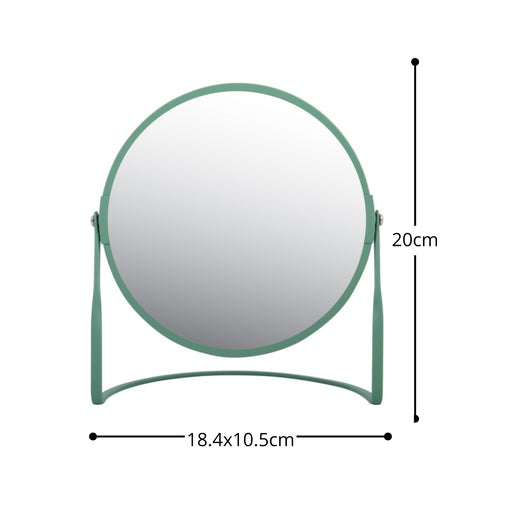 Specchio ingranditore da tavolo su base in acciaio modello Akira colore verde