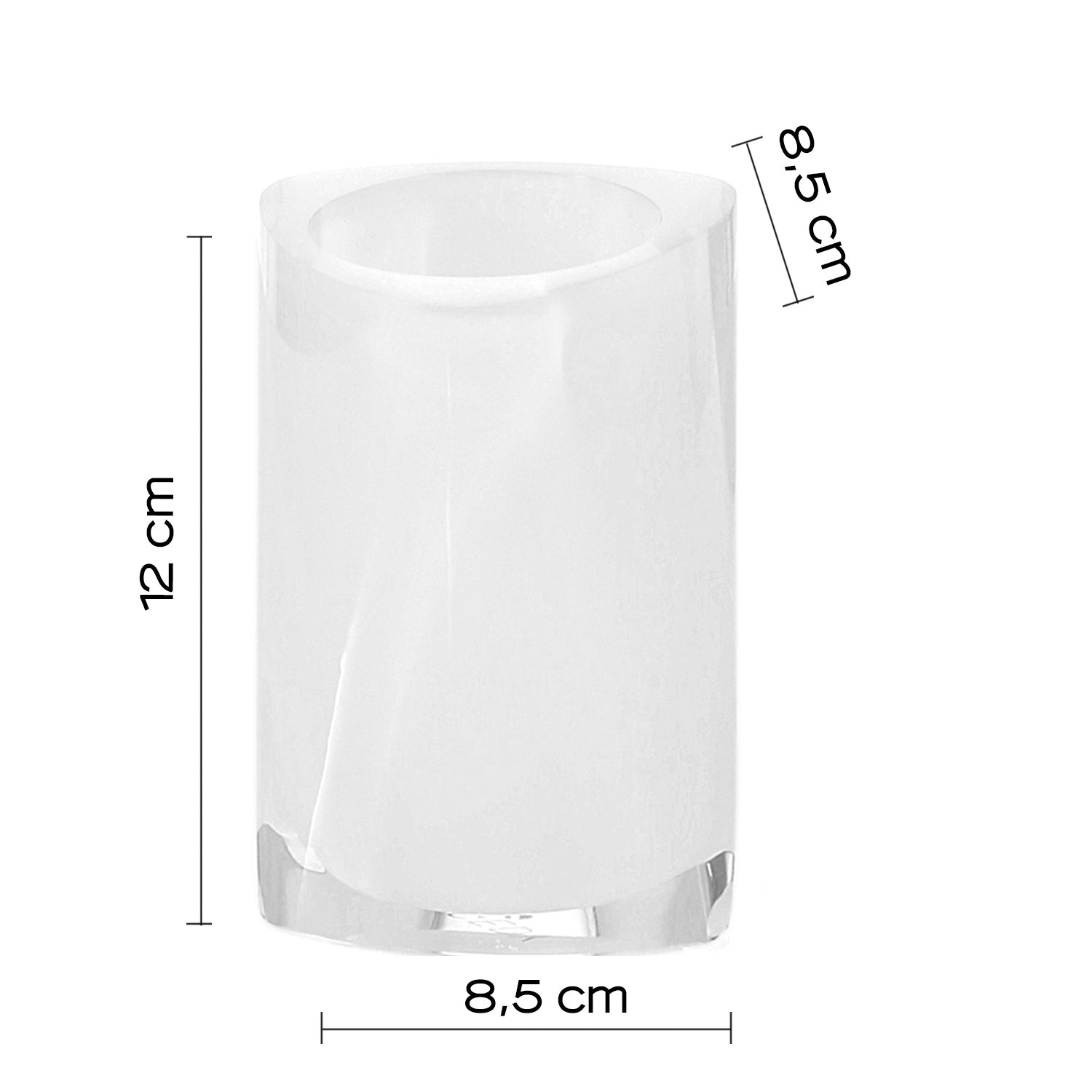 Portaspazzolini da appoggio Gedy modello Twist - Bianco