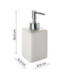 Dosasapone in ceramica con erogatore cromato Gedy serie Verbena - Bianco