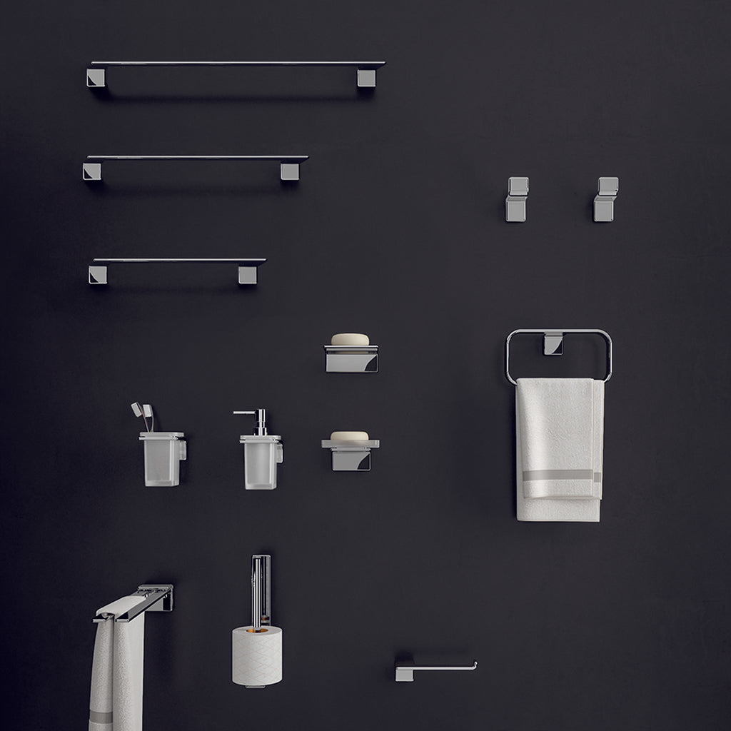 Portasalviette 35 cm a parete in Acciaio AISI 304 Gedy serie Il Giglio - Cromato