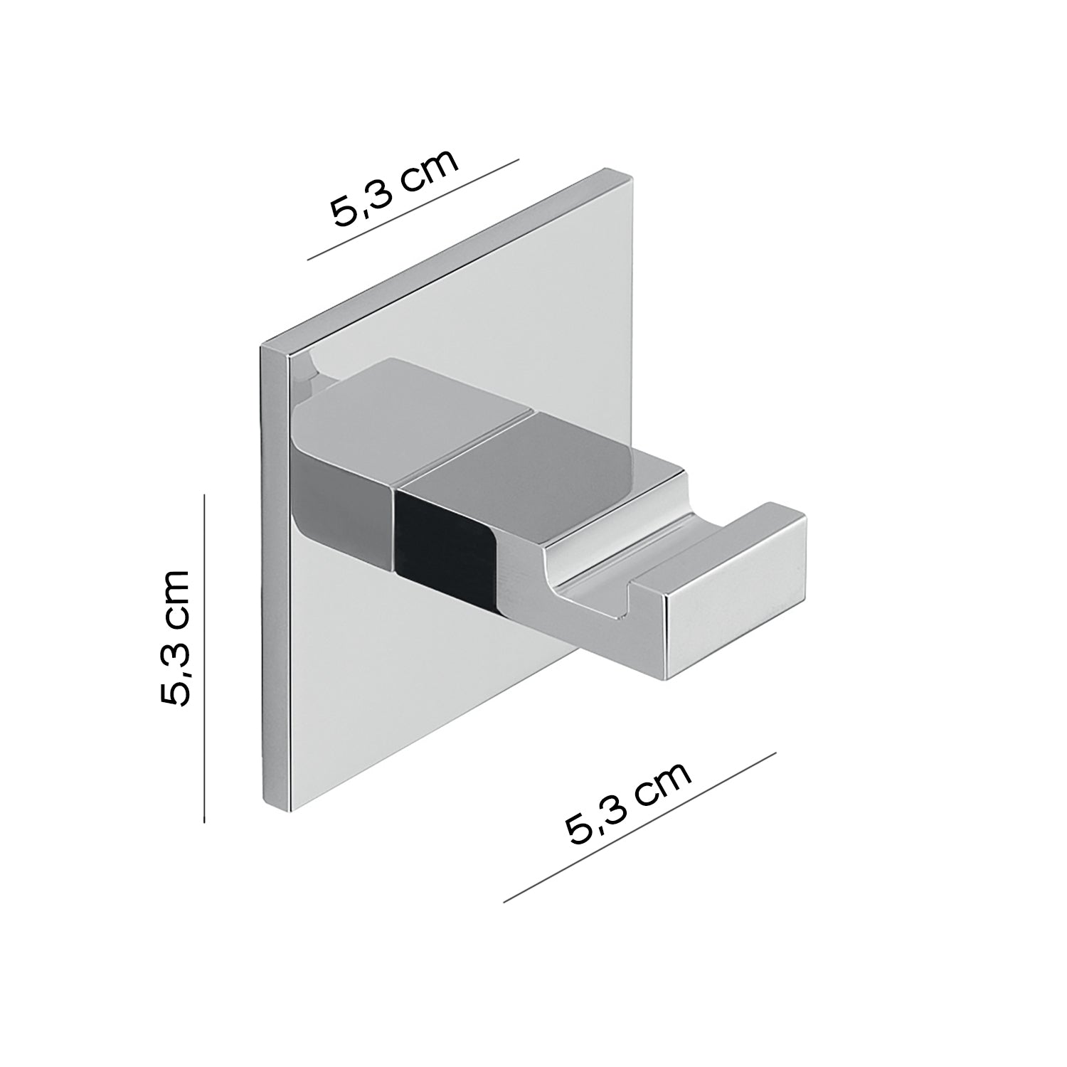 Appendiabiti singolo in Alluminio modello Malta di Gedy - Cromato