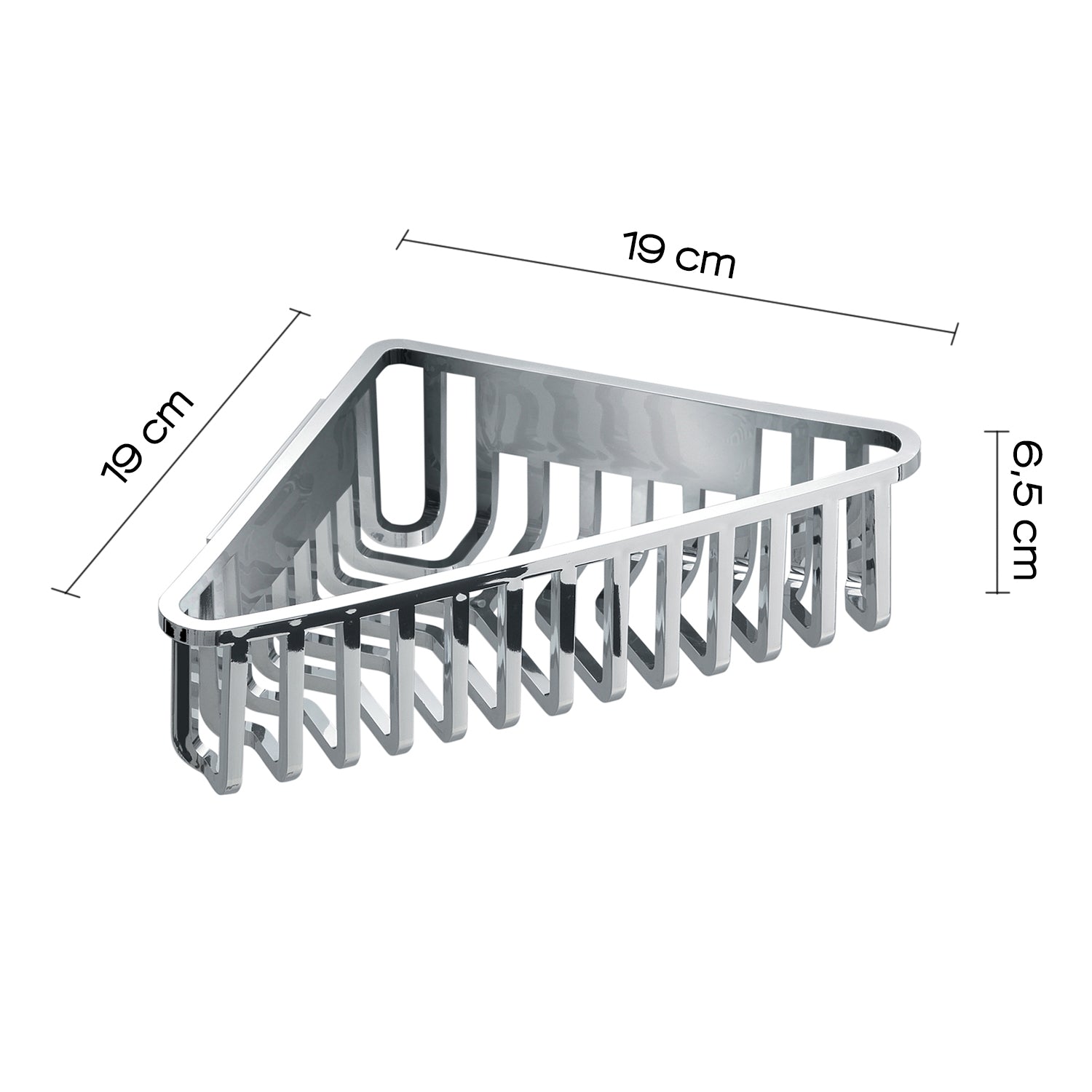 Portaoggetti doccia angolare modello Tiberio di Gedy - Cromato