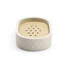 Portasapone in cemento e bambÃ¹ Gedy serie Afrodite - Grigio