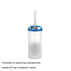 Scopino da appoggio con ciuffo in setole Gedy serie Pyxis - Bianco/Blu