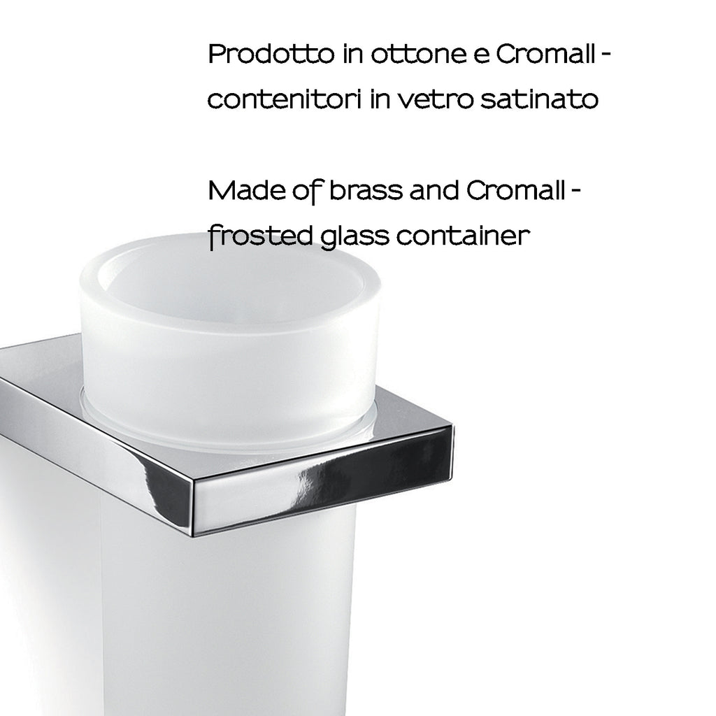 Portaspazzolini in Ottone e Cromall Gedy serie Lanzarote - Cromato